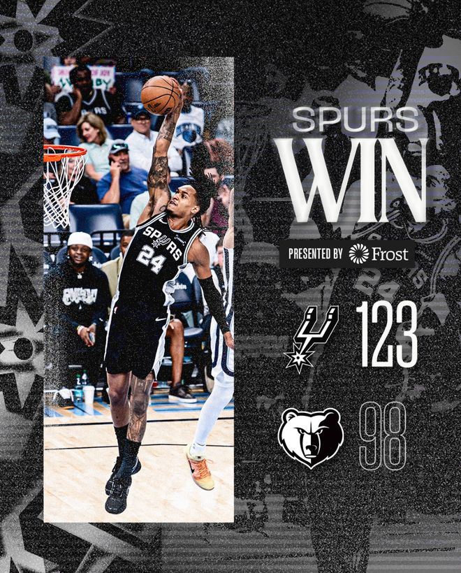 文班亚马27分钟砍19+15+7盖帽 马刺豪取7连胜冲击